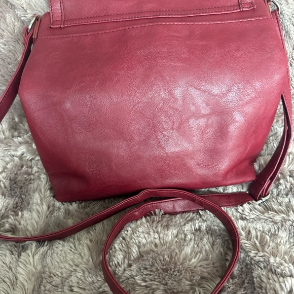 Relic Red Crossbody Bag with Adjustable Strap and Silver Hardware - Picture 2 of 6